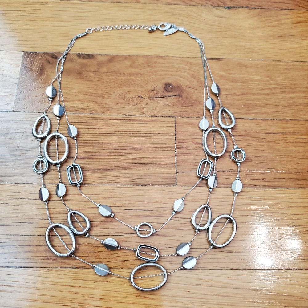 Silver Multi-Layer Necklace